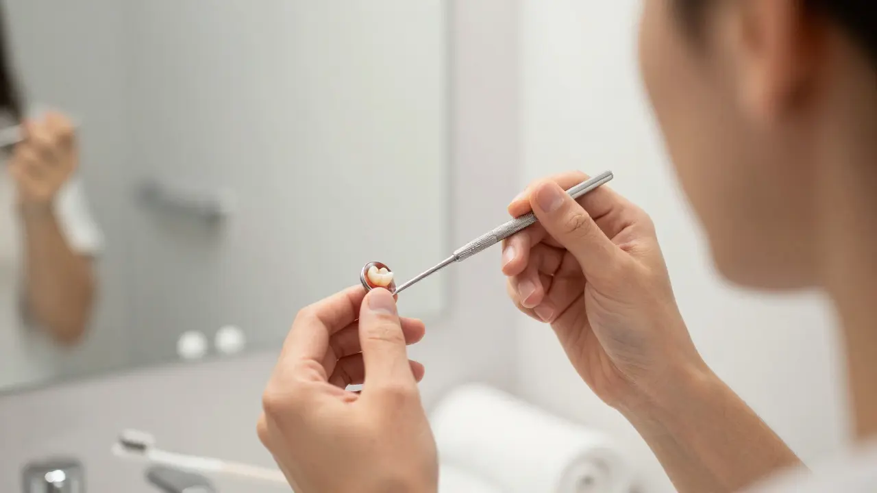 Dentální zrcátko: Jak ho používat pro kontrolu stavu korunek a můstků