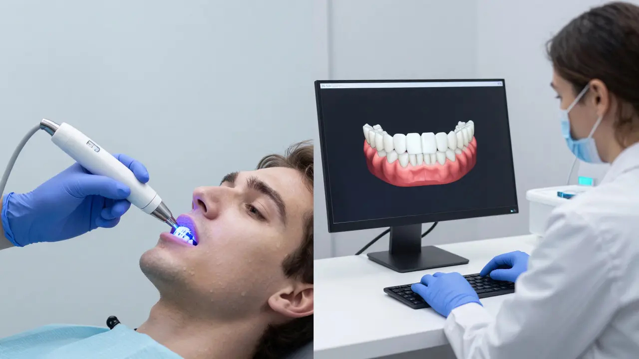 Digitální skener v ordinaci a 3D návrh úsměvu na počítači